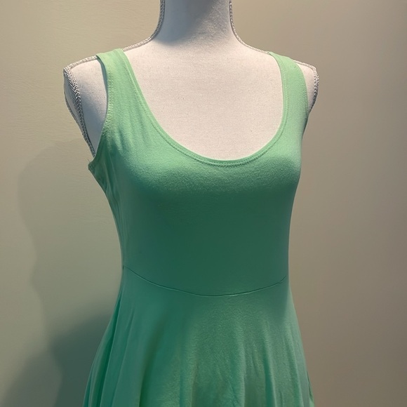 Sparkle & Fade Light Green Fit & Flare Tank Dress - Picture 2 of 5